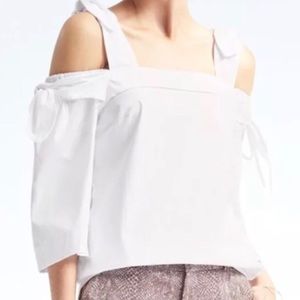 SALE Banana Republic off the shoulder bow top